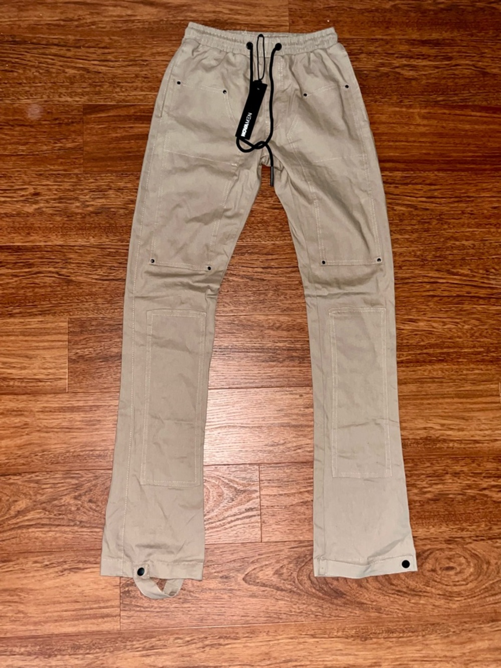 Men's Tan Stretch Utility Pants - Casual Everyday Wear